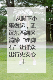 从脚下小事做起，武汉东西湖区清除“绊脚石”让群众出行更安心