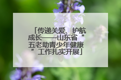 传递关爱、护航成长——山东省“五老助青少年健康”工作扎实开展