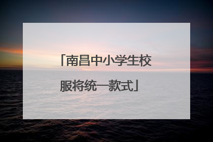 南昌中小学生校服将统一款式