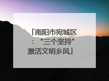 南阳市宛城区：“三个坚持”激活文明乡风