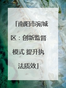 南阳市宛城区：创新监督模式 提升执法质效