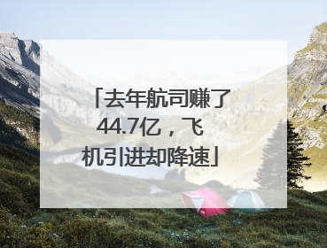 去年航司赚了44.7亿，飞机引进却降速