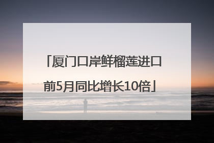 厦门口岸鲜榴莲进口 前5月同比增长10倍
