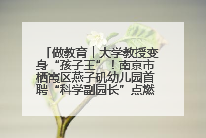做教育︱大学教授变身“孩子王”！南京市栖霞区燕子矶幼儿园首聘“科学副园长”点燃萌娃科学梦
