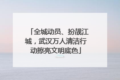 全城动员、扮靓江城，武汉万人清洁行动擦亮文明底色