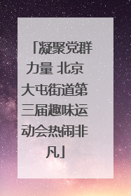 凝聚党群力量 北京大屯街道第三届趣味运动会热闹非凡