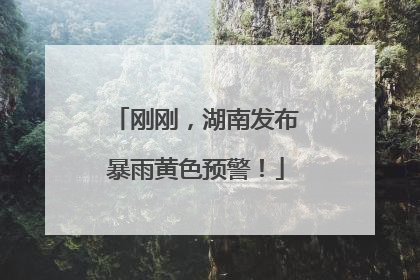 刚刚，湖南发布暴雨黄色预警！