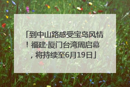 到中山路感受宝岛风情！福建·厦门台湾周启幕，将持续至6月19日