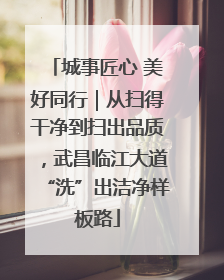 城事匠心 美好同行｜从扫得干净到扫出品质，武昌临江大道“洗”出洁净样板路