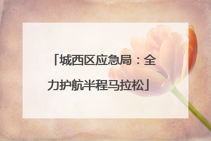 城西区应急局：全力护航半程马拉松