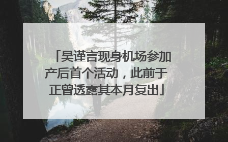 吴谨言现身机场参加产后首个活动，此前于正曾透露其本月复出