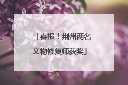 喜报！荆州两名文物修复师获奖