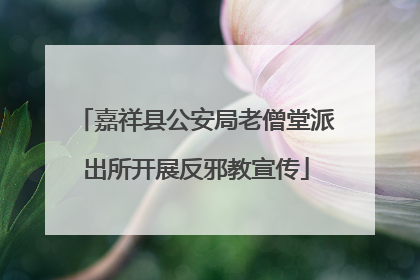 嘉祥县公安局老僧堂派出所开展反邪教宣传