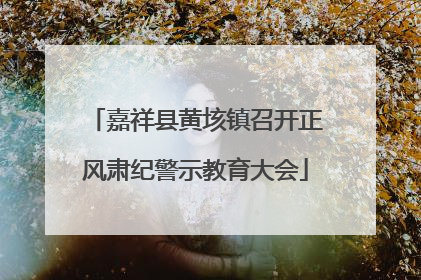嘉祥县黄垓镇召开正风肃纪警示教育大会
