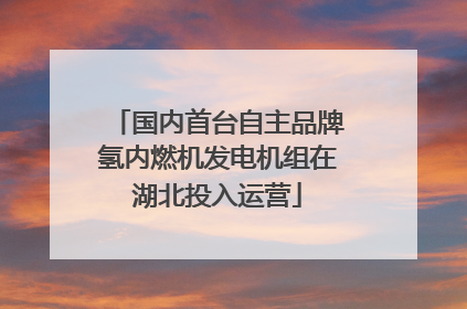 国内首台自主品牌氢内燃机发电机组在湖北投入运营