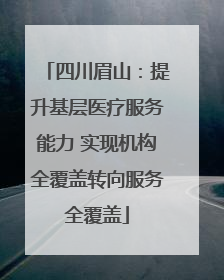 四川眉山：提升基层医疗服务能力 实现机构全覆盖转向服务全覆盖
