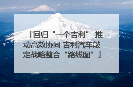 回归“一个吉利” 推动高效协同 吉利汽车敲定战略整合“路线图”