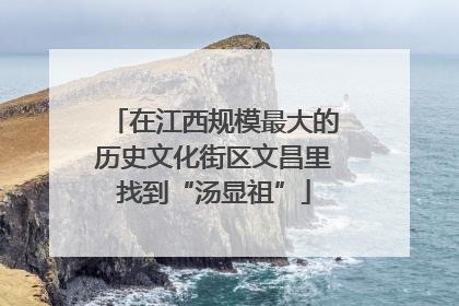 在江西规模最大的历史文化街区文昌里找到“汤显祖”
