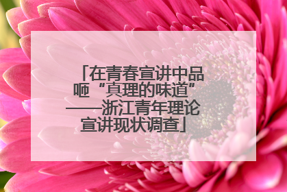 在青春宣讲中品咂“真理的味道”——浙江青年理论宣讲现状调查