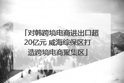 对韩跨境电商进出口超20亿元 威海综保区打造跨境电商聚集区