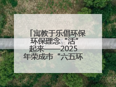 寓教于乐倡环保 环保理念“活”起来——2025年荣成市“六五环境日”宣传活动圆满举行