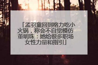 孟羽童回到格力吃小火锅，称会不自觉模仿董明珠：她给很多职场女性力量和指引