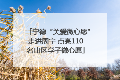 宁德“关爱微心愿”走进周宁 点亮110名山区学子微心愿