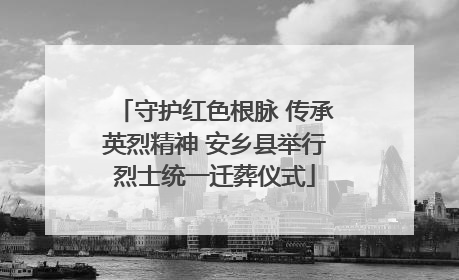 守护红色根脉 传承英烈精神 安乡县举行烈士统一迁葬仪式