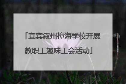 宜宾叙州樟海学校开展教职工趣味工会活动