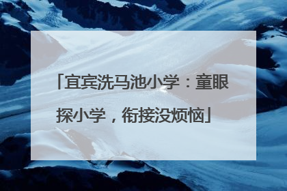宜宾洗马池小学：童眼探小学，衔接没烦恼