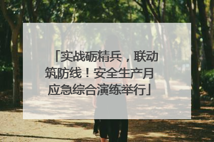 实战砺精兵，联动筑防线！安全生产月应急综合演练举行