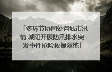 多环节协同处置城市汛情 城阳开展防汛排水突发事件抢险救援演练