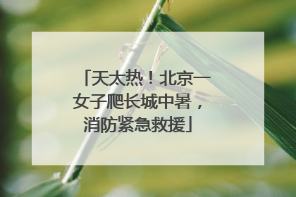 天太热！北京一女子爬长城中暑，消防紧急救援