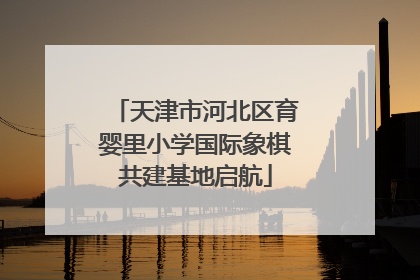 天津市河北区育婴里小学国际象棋共建基地启航