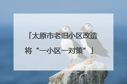 太原市老旧小区改造将“一小区一对策”