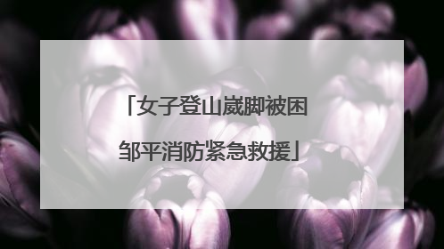 女子登山崴脚被困 邹平消防紧急救援