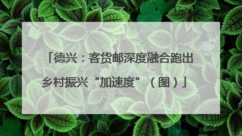 德兴：客货邮深度融合跑出乡村振兴“加速度”（图）