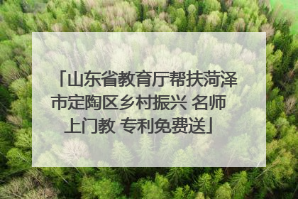 山东省教育厅帮扶菏泽市定陶区乡村振兴 名师上门教 专利免费送