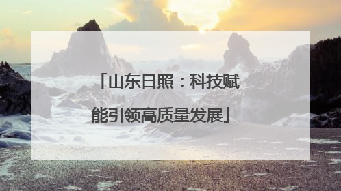 山东日照：科技赋能引领高质量发展