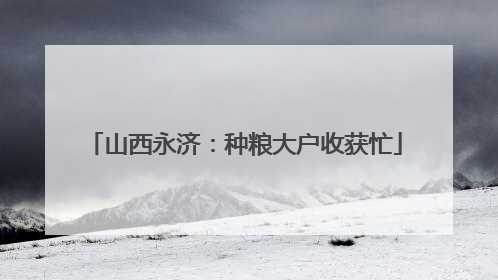 山西永济：种粮大户收获忙