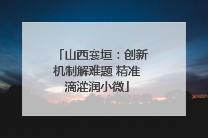山西襄垣：创新机制解难题 精准滴灌润小微