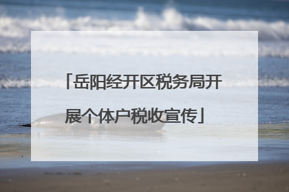 岳阳经开区税务局开展个体户税收宣传