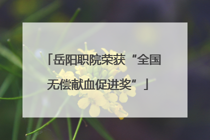 岳阳职院荣获“全国无偿献血促进奖”