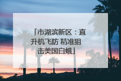 市湖滨新区：直升机飞防 精准狙击美国白蛾