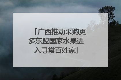 广西推动采购更多东盟国家水果进入寻常百姓家