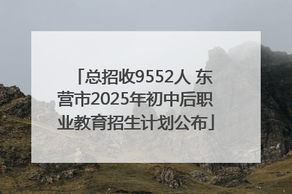 总招收9552人 东营市2025年初中后职业教育招生计划公布