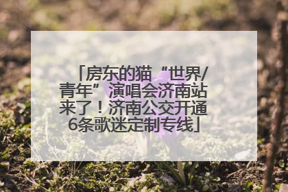 房东的猫“世界/青年”演唱会济南站来了！济南公交开通6条歌迷定制专线