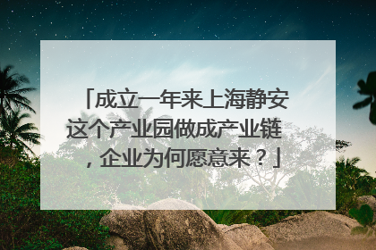 成立一年来上海静安这个产业园做成产业链，企业为何愿意来？