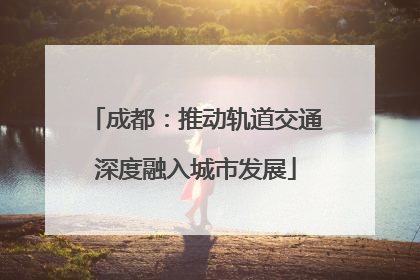 成都：推动轨道交通深度融入城市发展