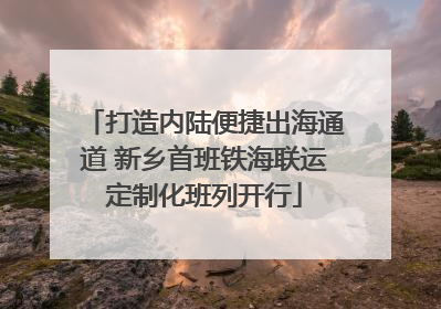 打造内陆便捷出海通道 新乡首班铁海联运定制化班列开行